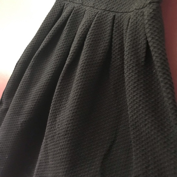 Ganni Black Textured Fit & Flare Dress XS - Picture 3 of 9